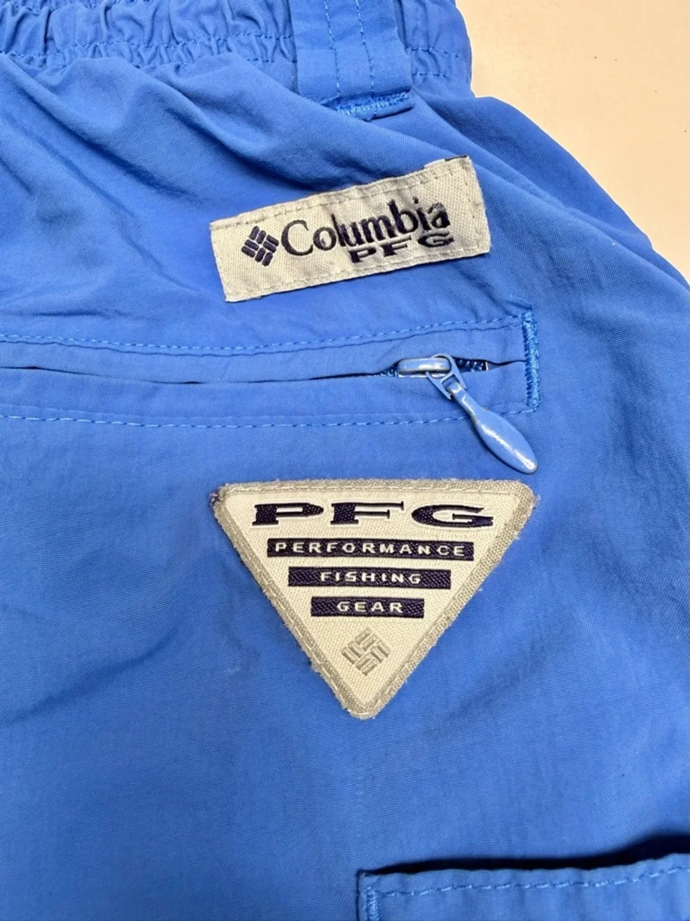 Men's Columbia Blue Quick-Dry Swim Shorts -Small PFG